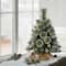 2ft. Pre-Lit Artificial Christmas Tree in Burlap Sack, Warm White LED Lights